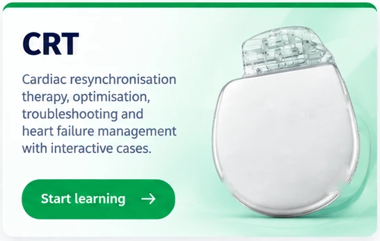 CRT courses: cardiac resynchronisation therapy, optimisation, troubleshooting and heart failure management